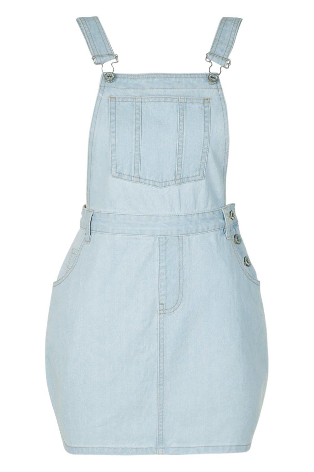 Boohoo denim sale pinafore